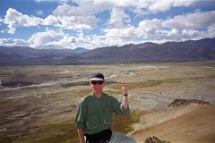 14 Jerome Ryan On Top Of Hill With Tingri And Tingri Plain Behind